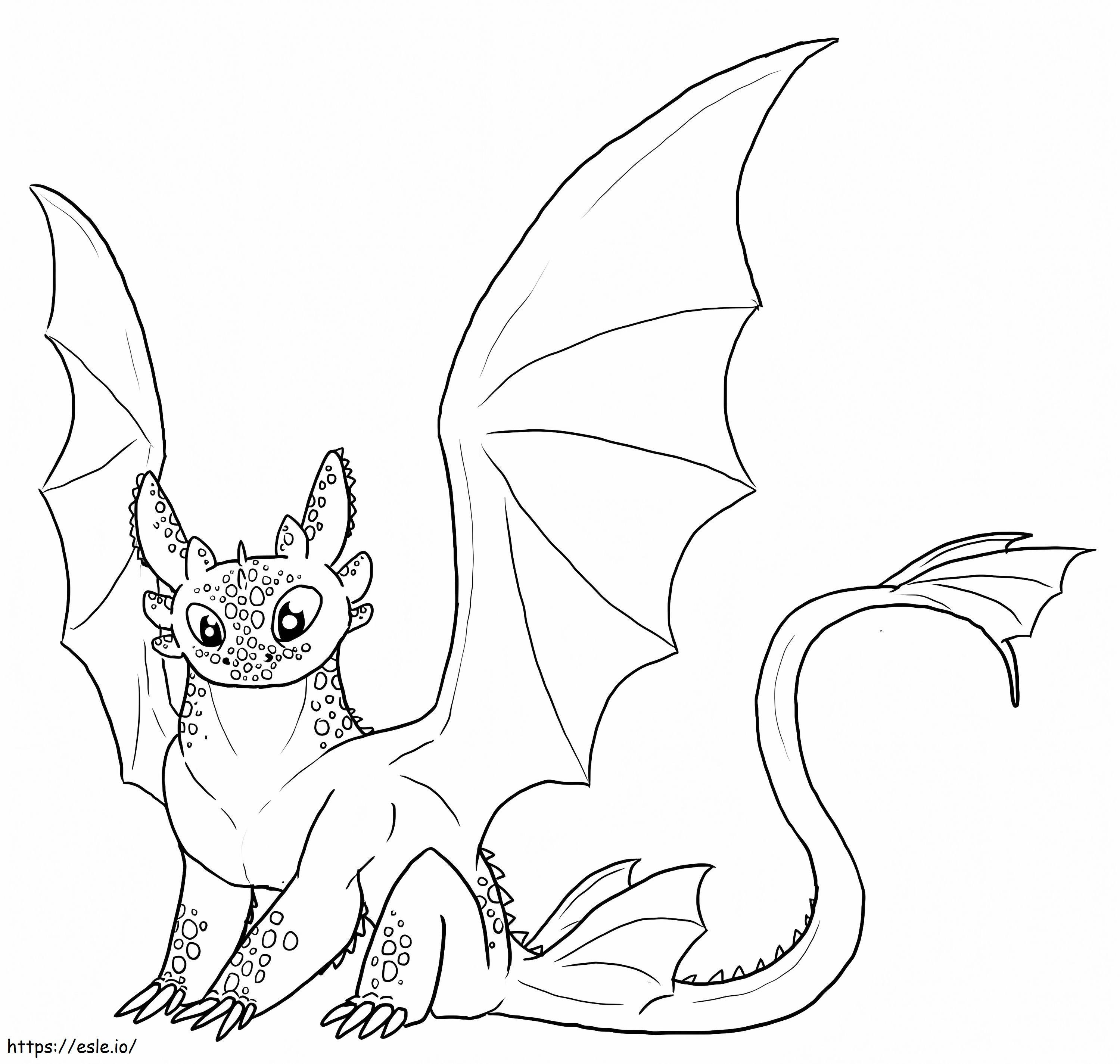 Cute Toothless coloring page