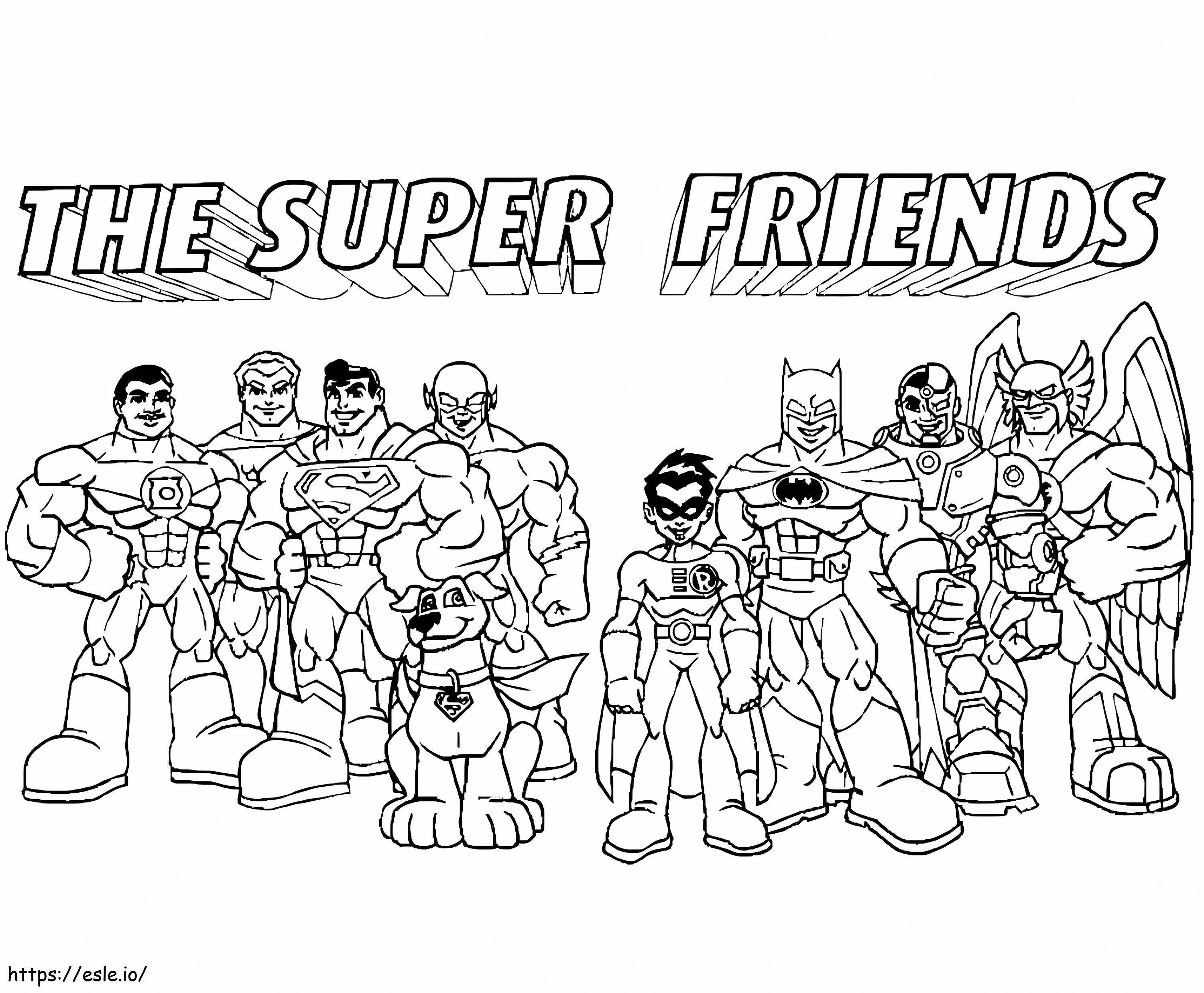 Os Super Amigos para colorir