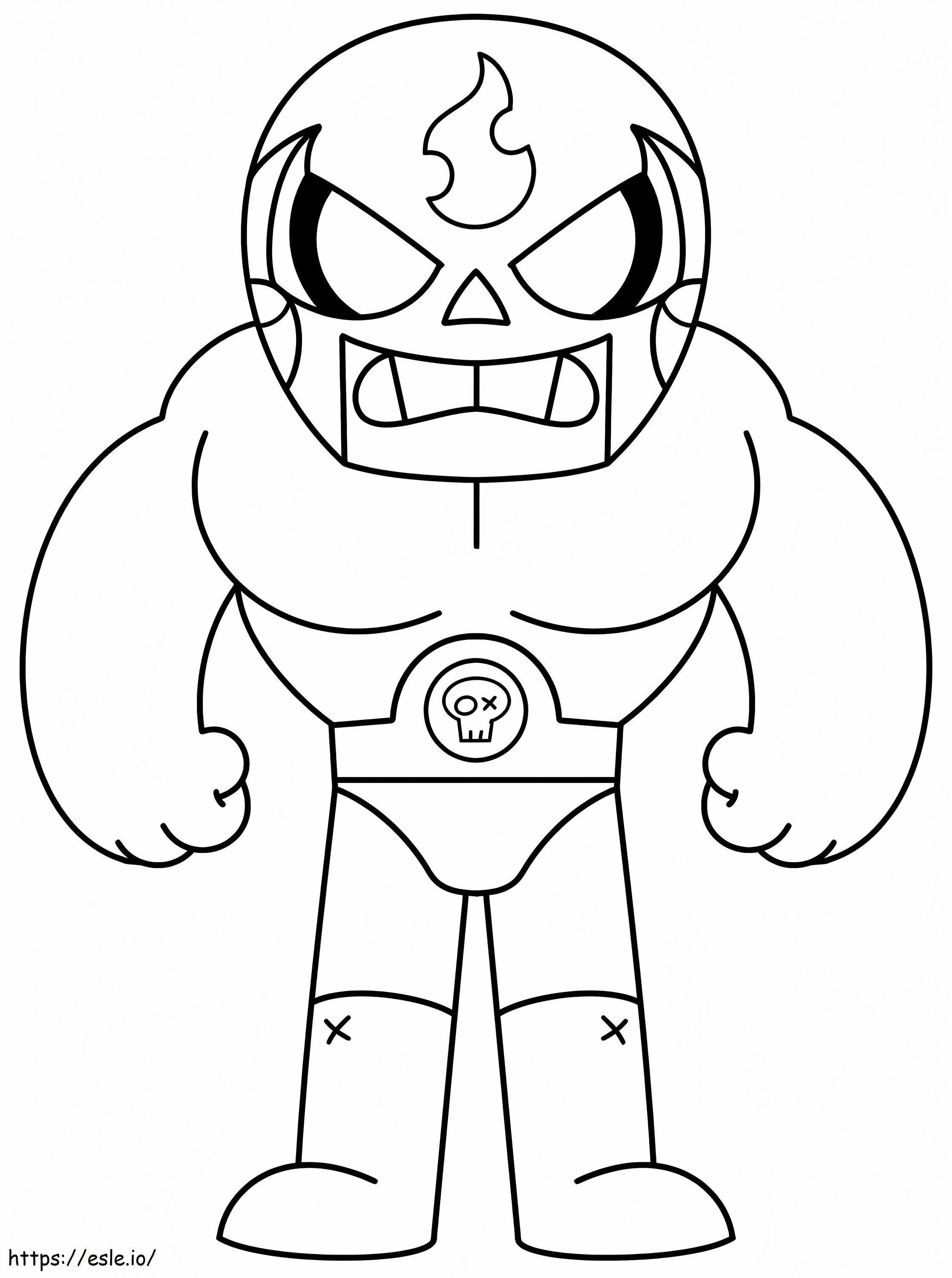 Kuzyn Brawl Stars kolorowanka