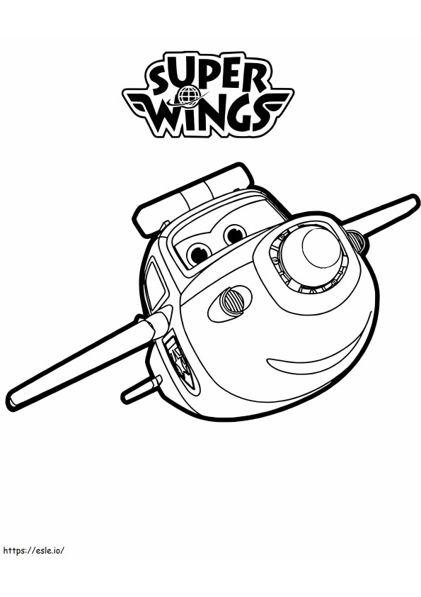 Paul Super Wings Smiling coloring page