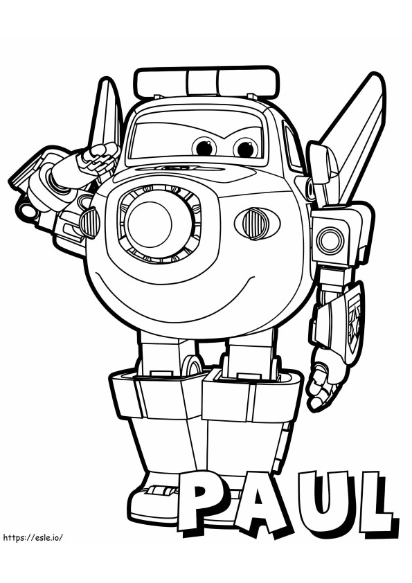 Paul Super Wings coloring page