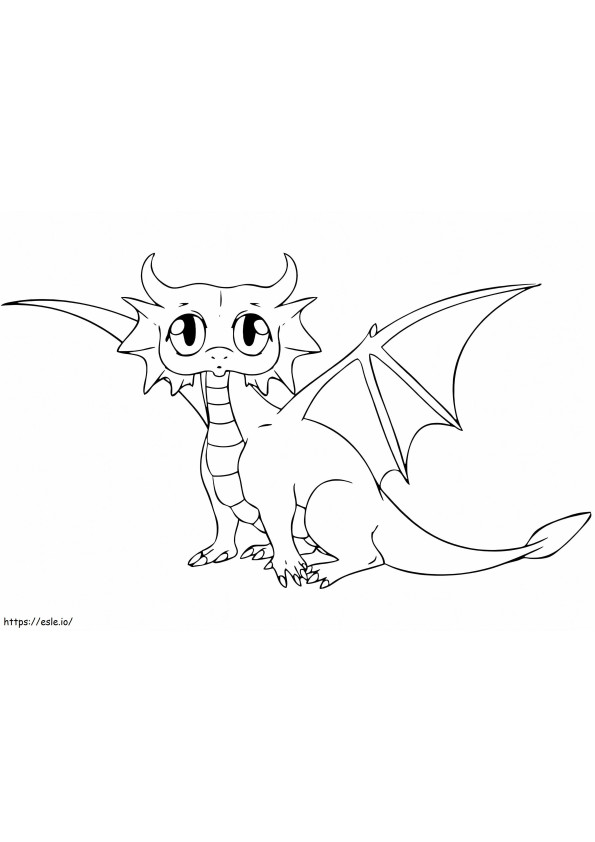 Adorable Dragon coloring page