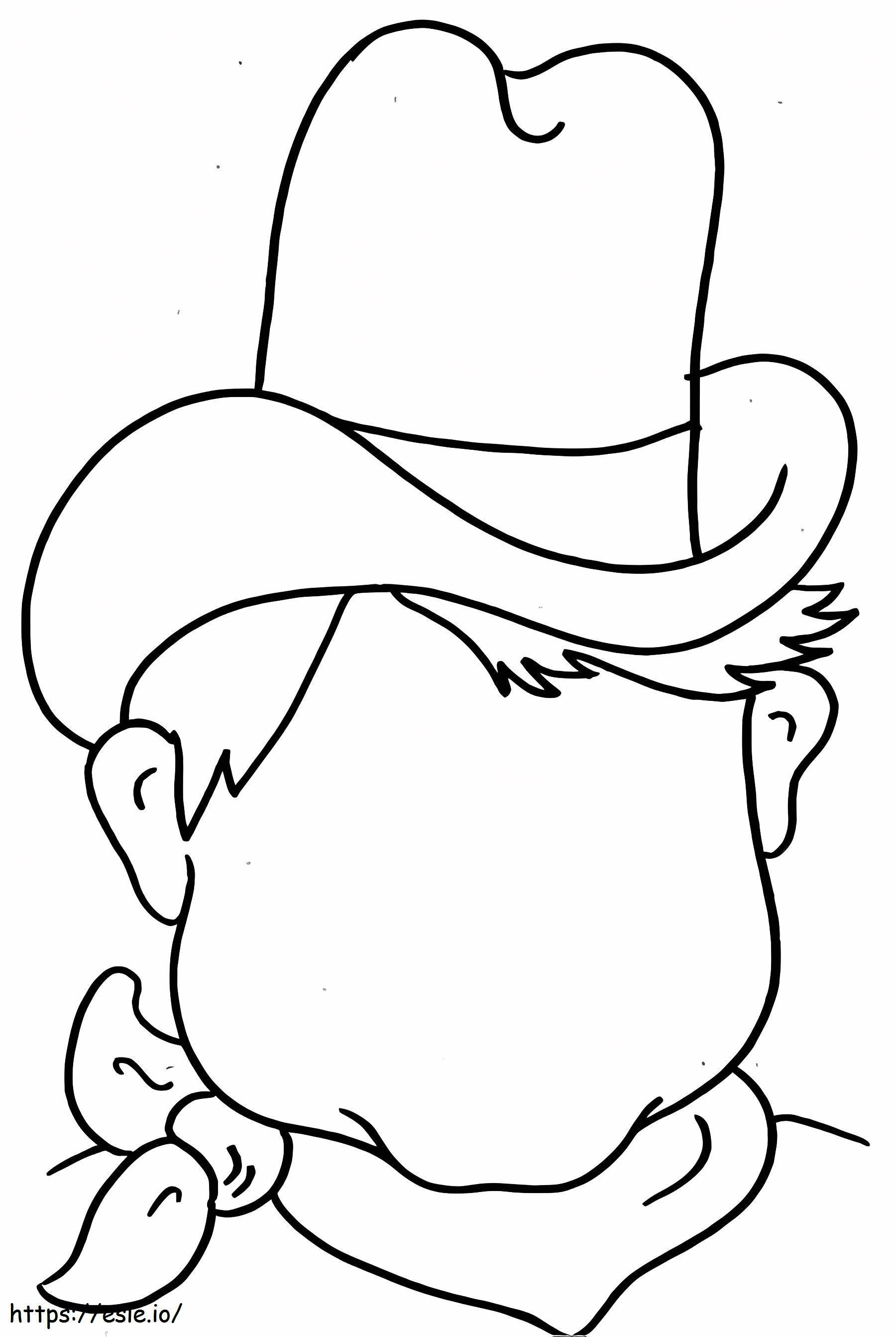 Cowboy Blank Face coloring page