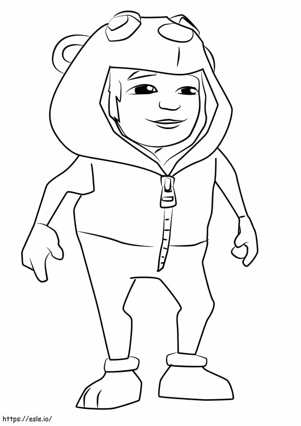Malik From Subway Surfers coloring page