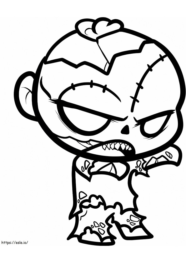 Zombie Chibi coloring page