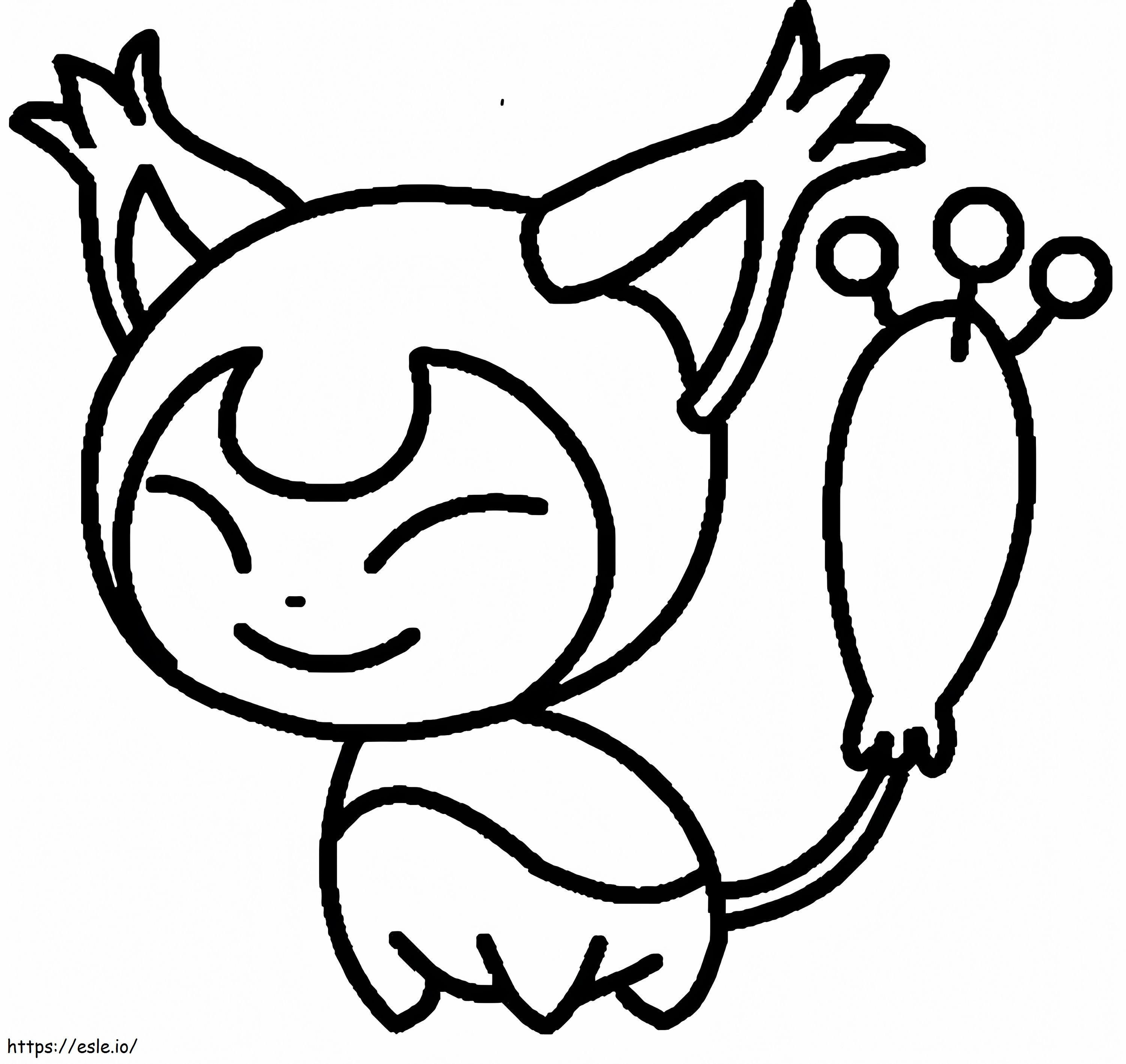 Adorável Pokémon Skitty para colorir