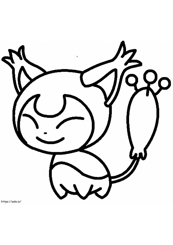 Adorável Pokémon Skitty para colorir