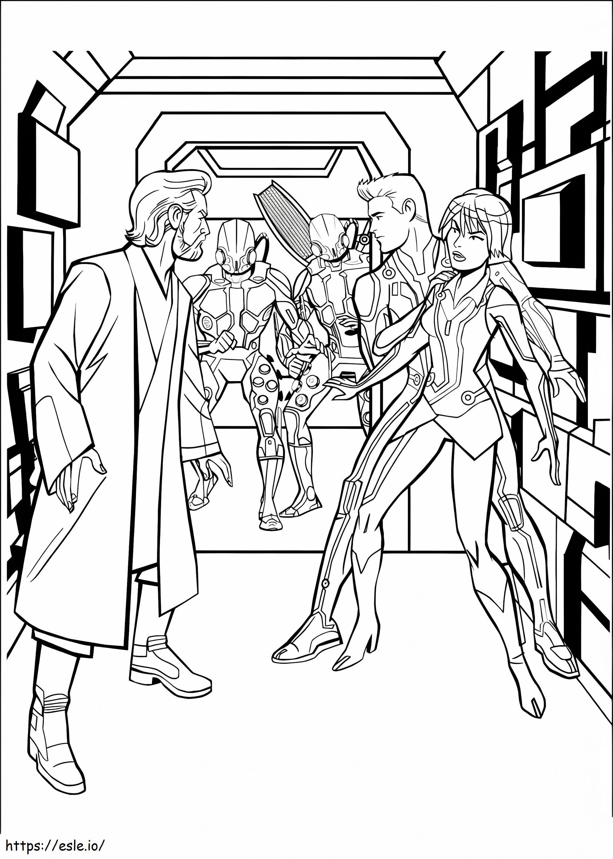 Tron 4 coloring page