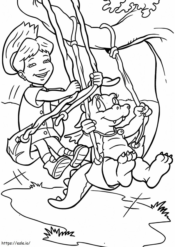 1526723839 The Cassie And Emmy Love To Swing A4 coloring page