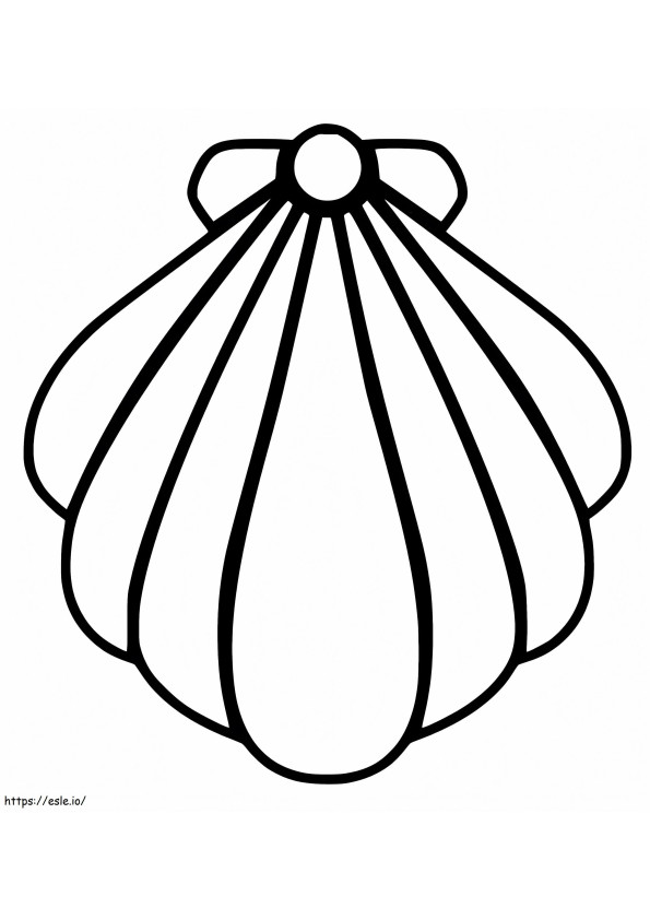 Scallop Shell 1 coloring page