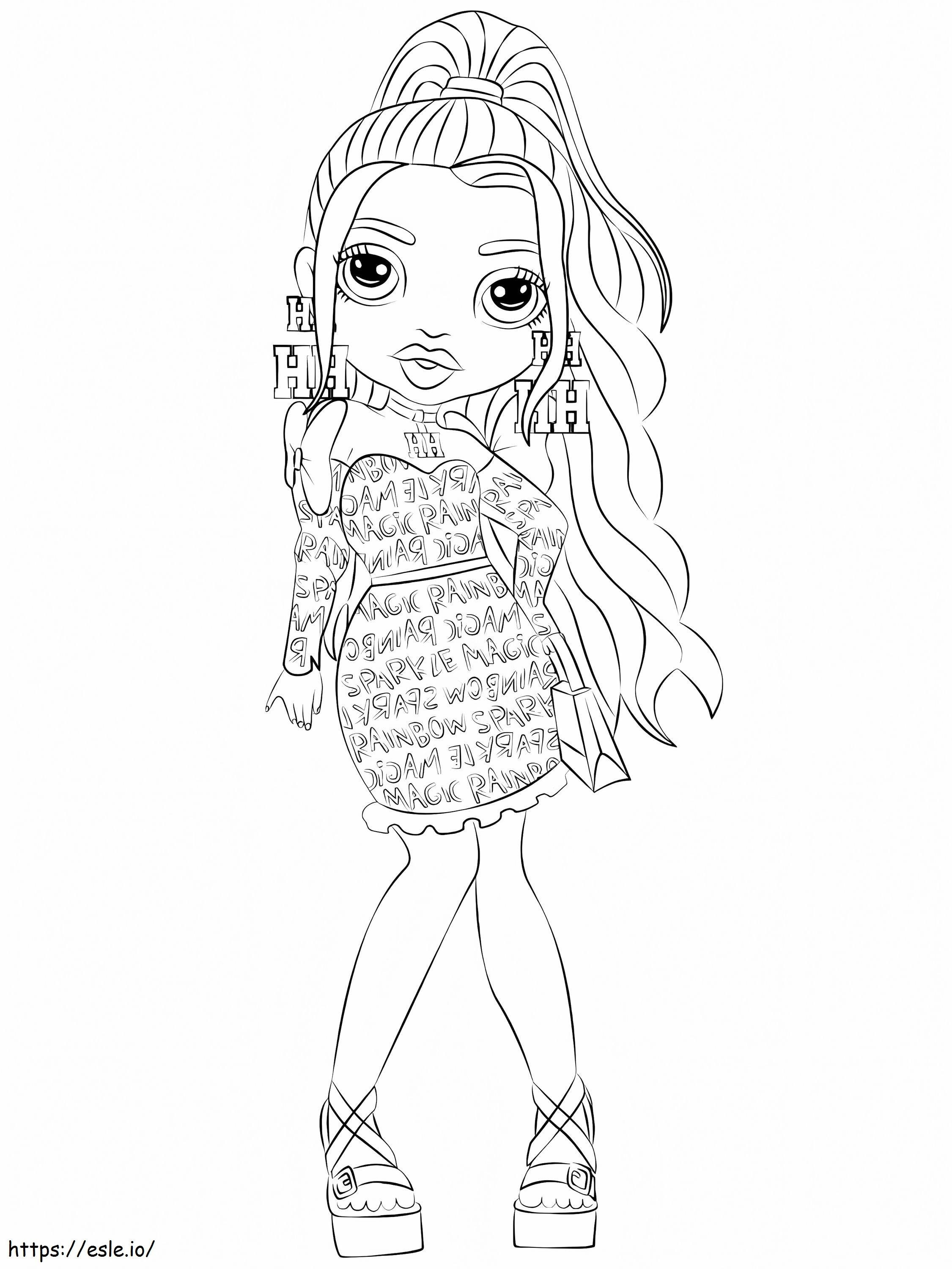 Holly DeVious Rainbow High coloring page