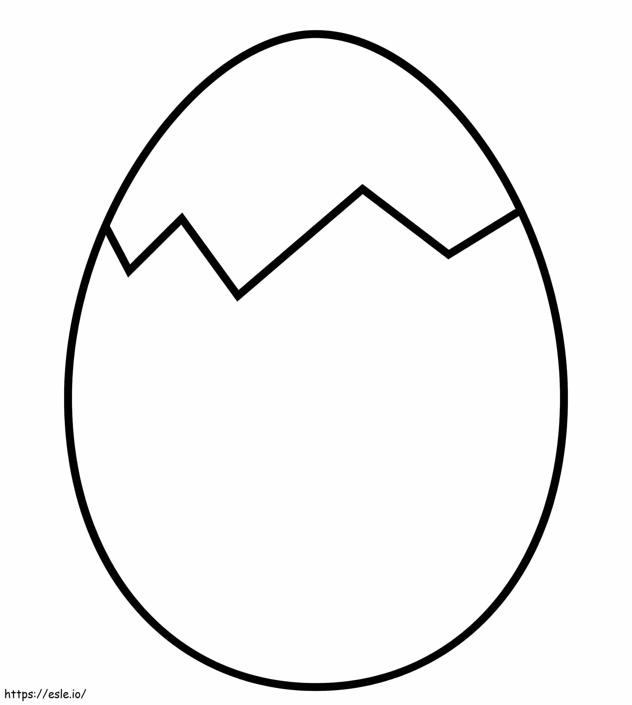 Gebrochenes Ei ausmalbilder