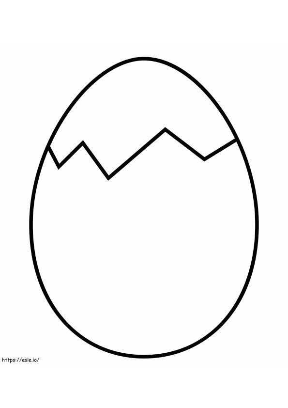 Krakattu muna värityskuva