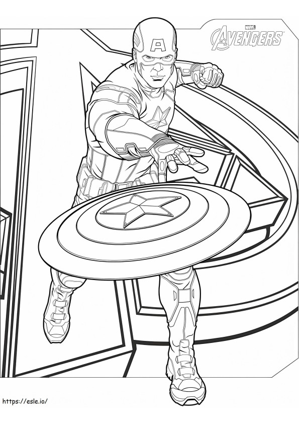 1562293641 Captain America A4 coloring page