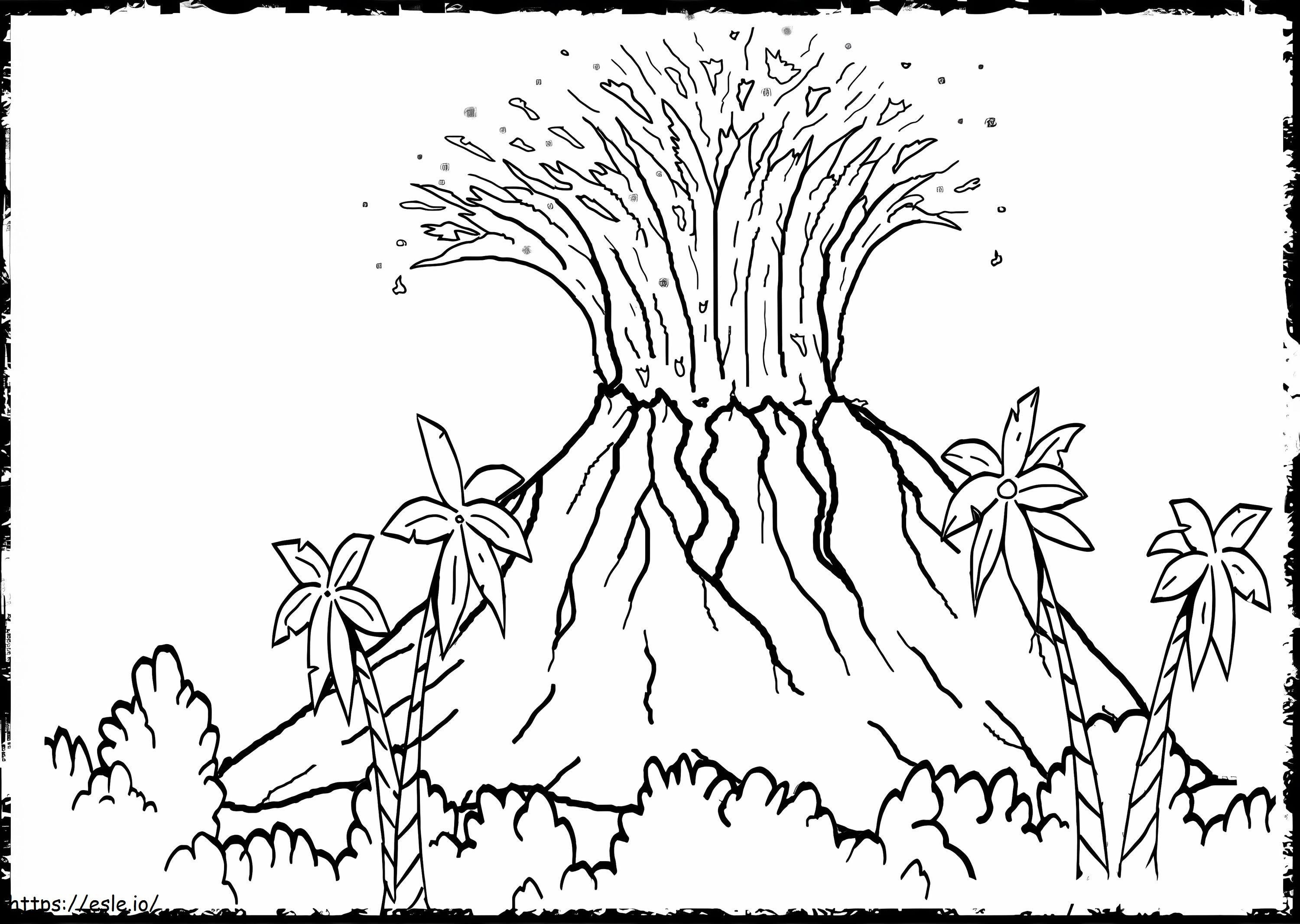 Volcano 8 coloring page
