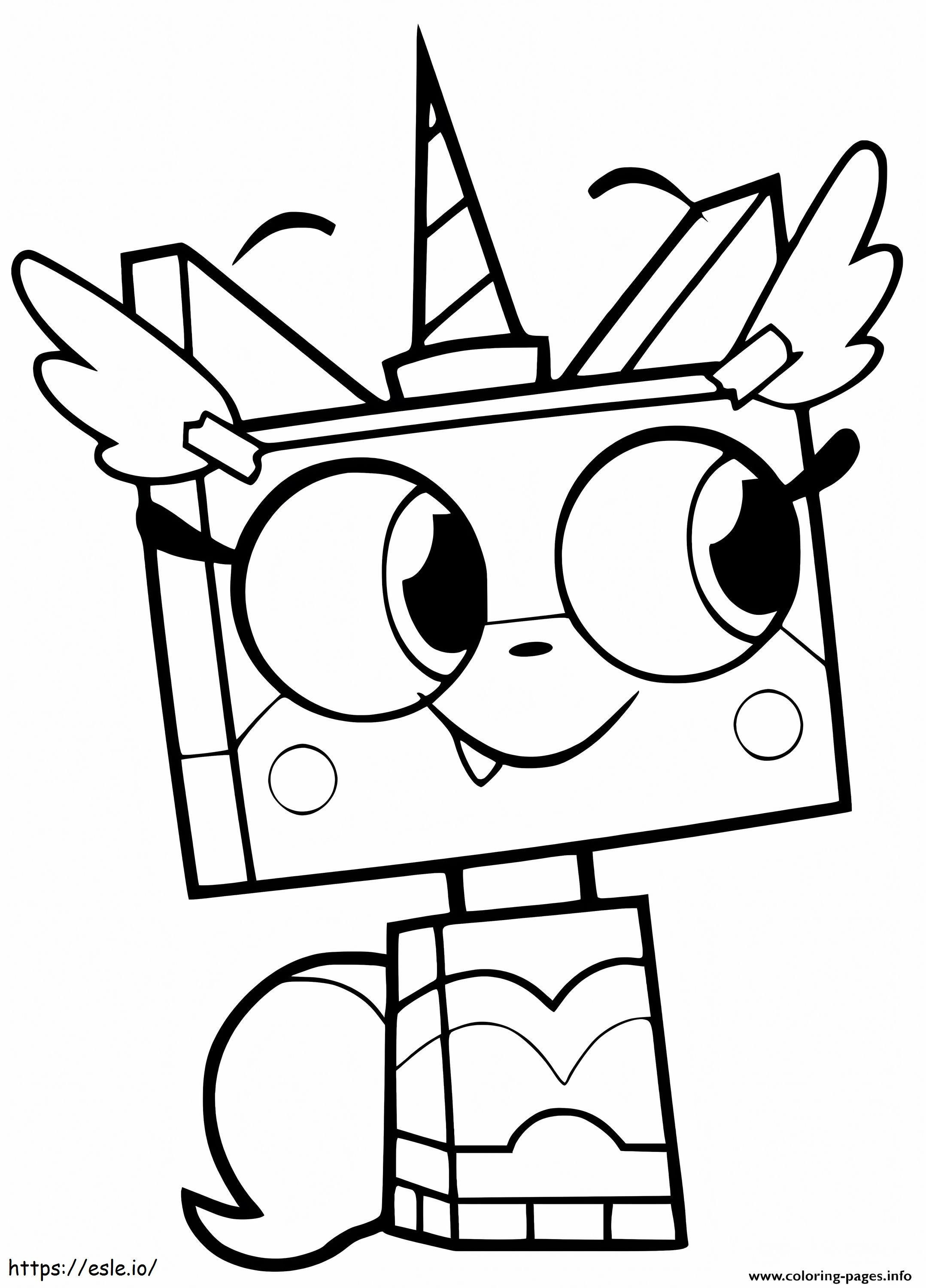 Unikitty In Wonder Woman Costume Coloring Page coloring page