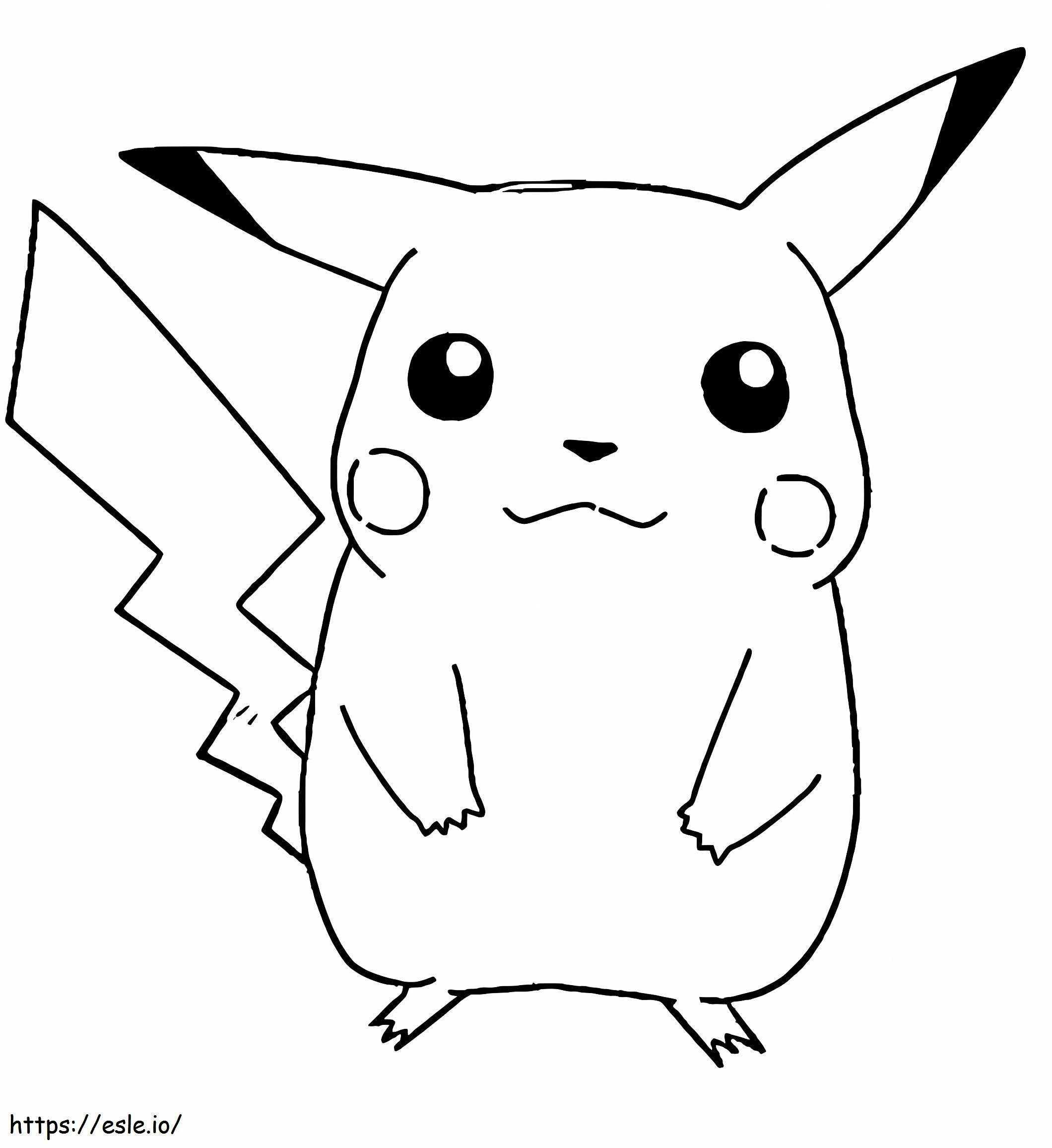 Fat Pikachu coloring page