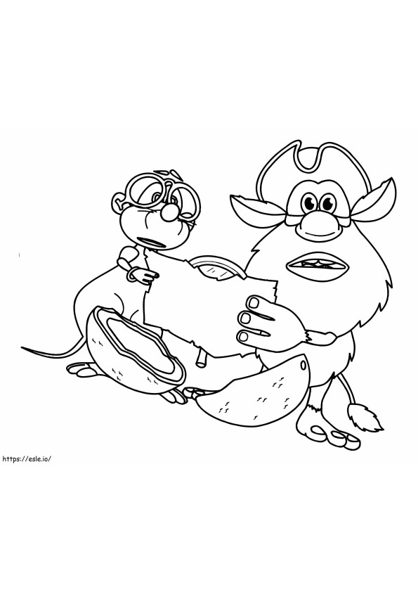 Booba With Best Friend coloring page