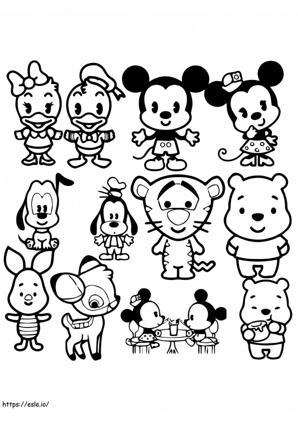 Fofos da Disney para impressão para colorir