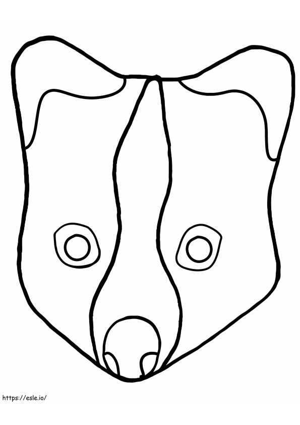 Coloriage Masque de kangourou arboricole à imprimer dessin