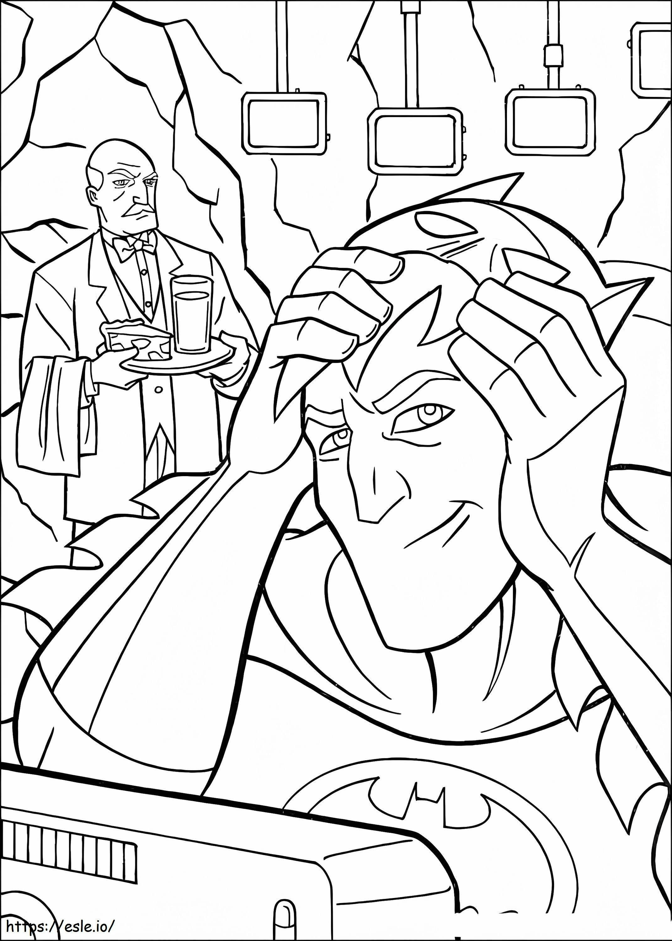Batman With Alfred coloring page