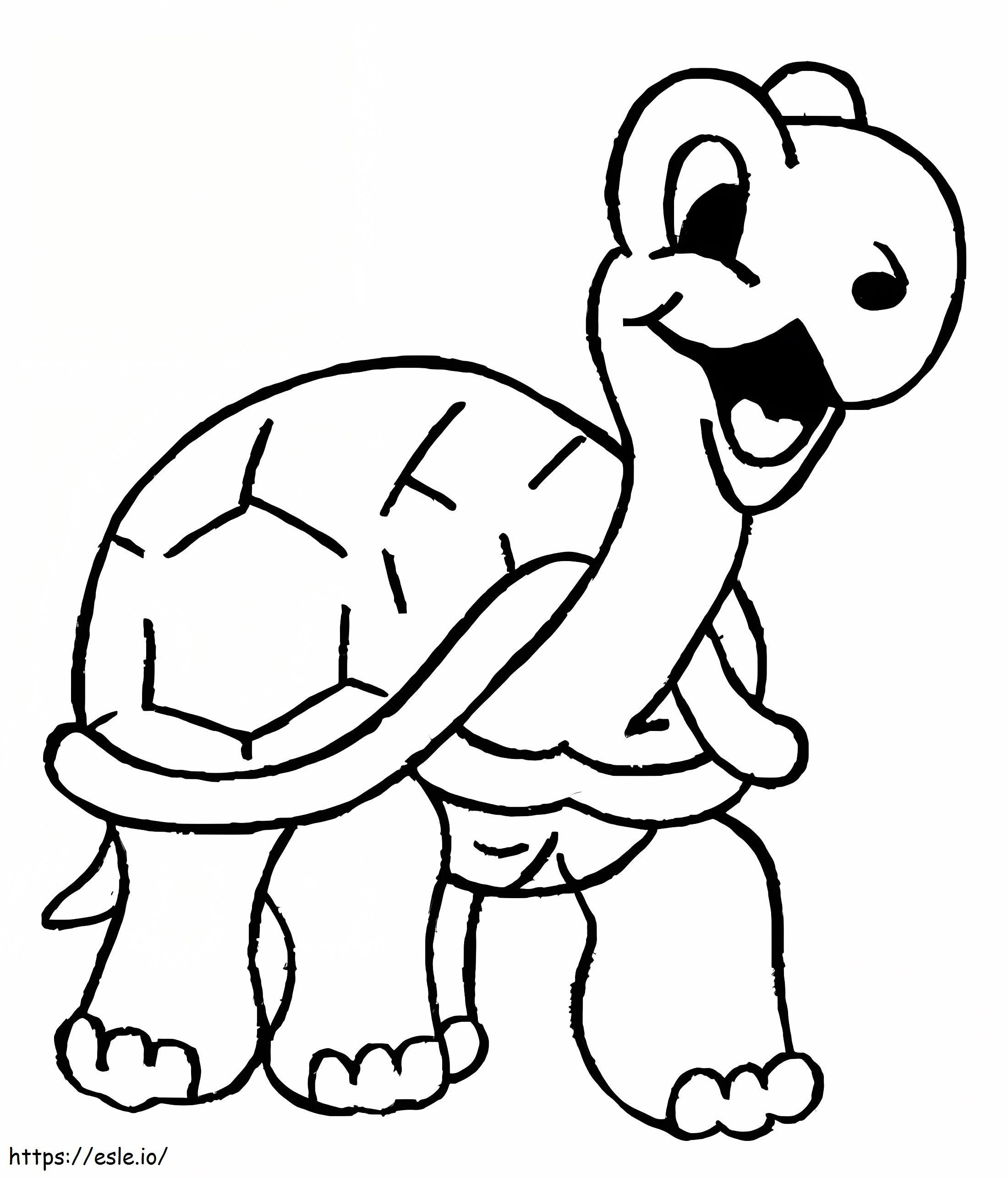 Boldog teknős kifestő