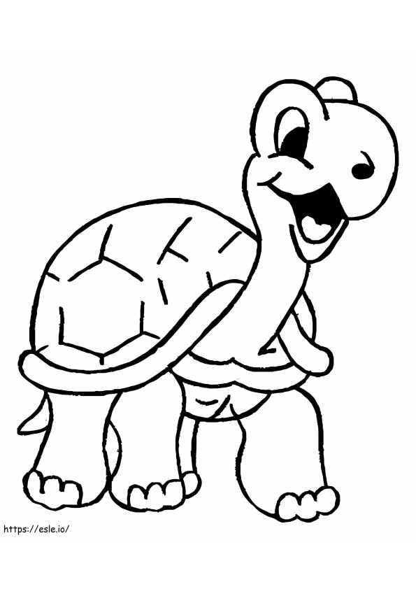 Happy Turtle coloring page