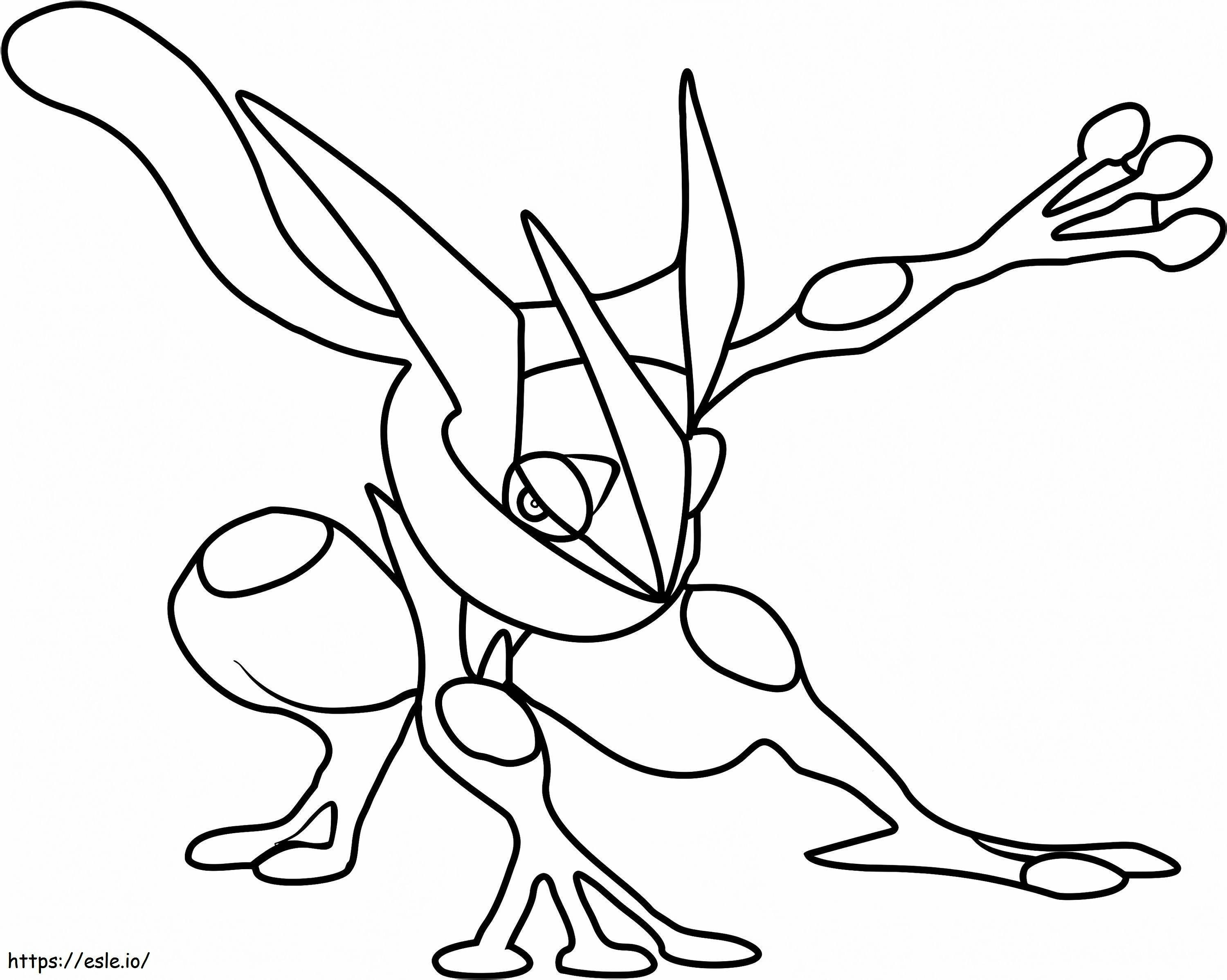 Pokemon Mega Greninja Gambar Mewarnai