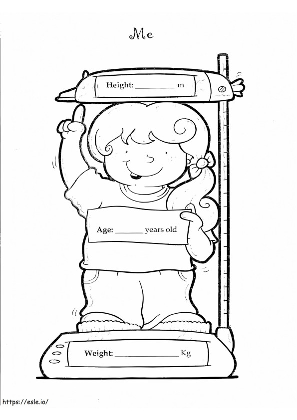 Free All About Me Printable coloring page