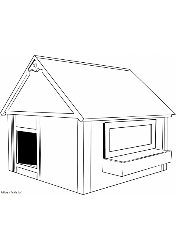 Free Printable Doghouse coloring page