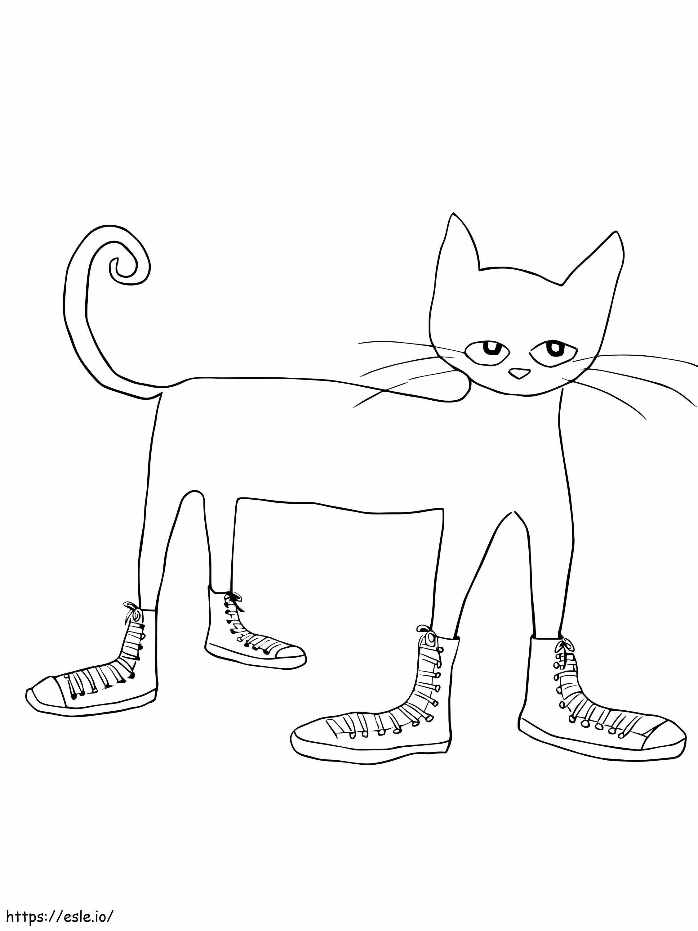 Coloriage Pete le chat Kawaii à imprimer dessin