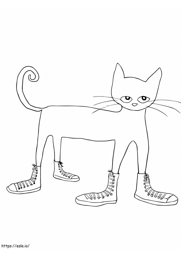 Pete The Cat Kawaii coloring page