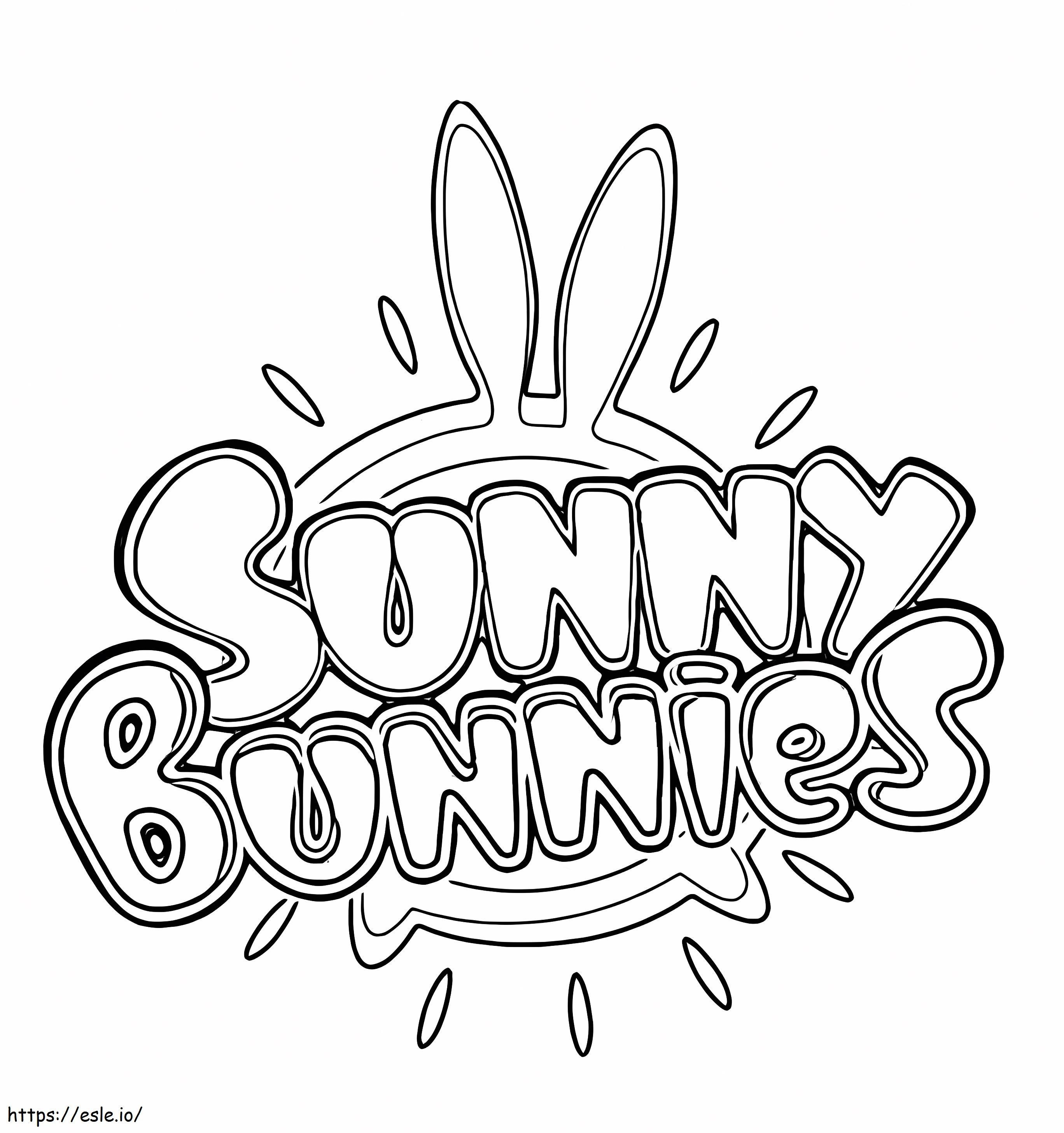 Coloriage Logo des lapins ensoleillés à imprimer dessin
