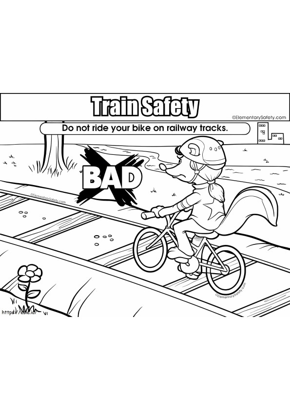 Prohibido el uso de bicicletas en las vías del tren para colorear