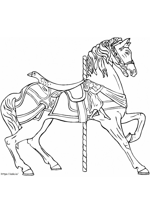 Cavalo de carrossel grátis para colorir