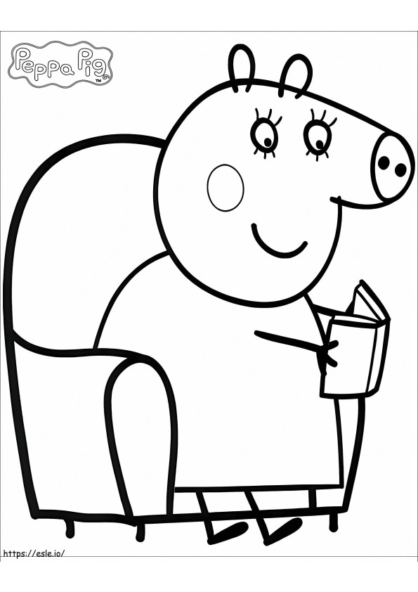 Mom Pig 2 coloring page