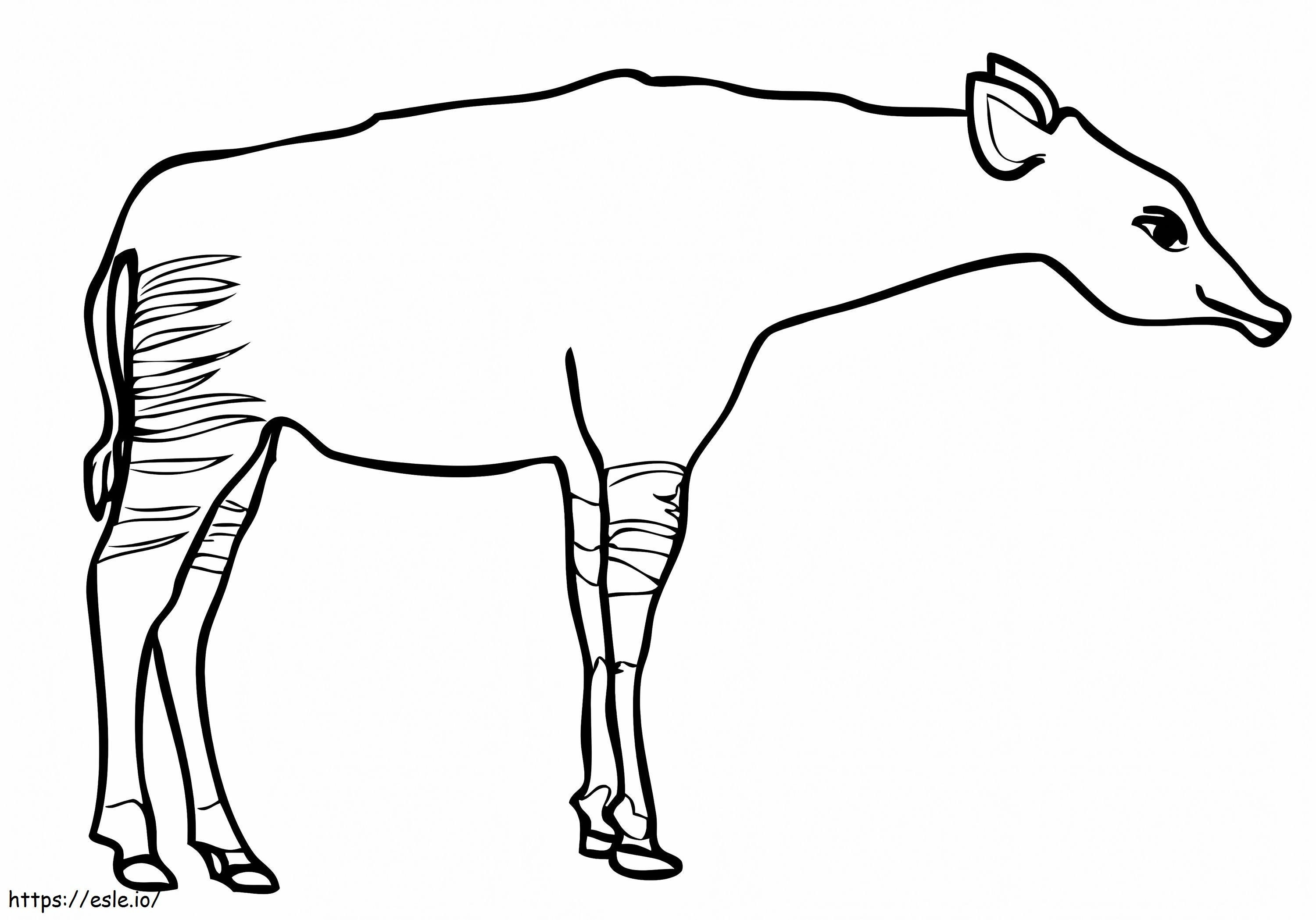 Jirafa okapi para colorear