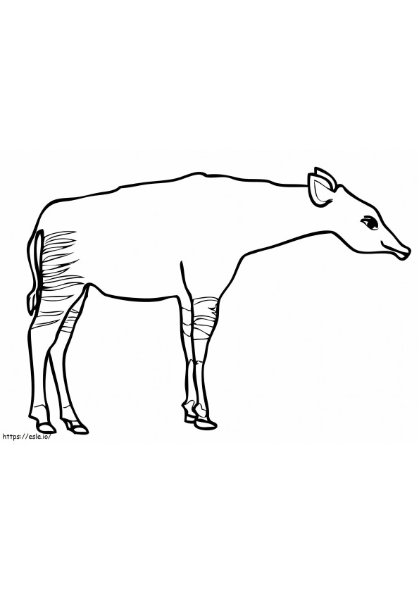 Okapi-Giraffe ausmalbilder