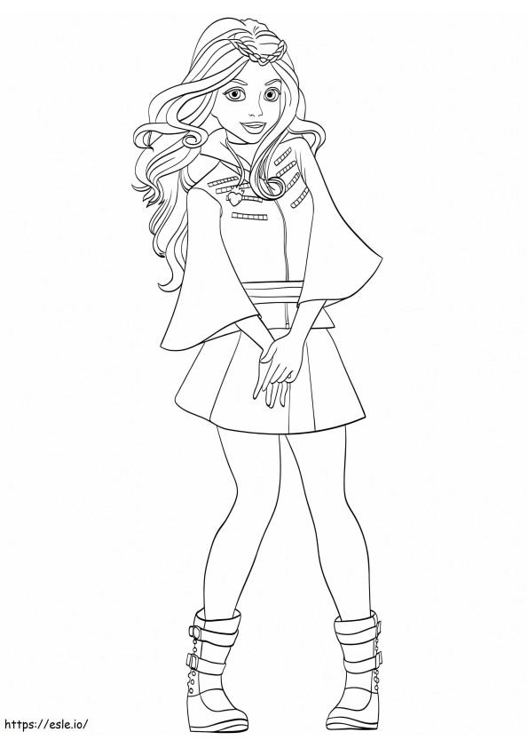 Girl In A Skirt coloring page