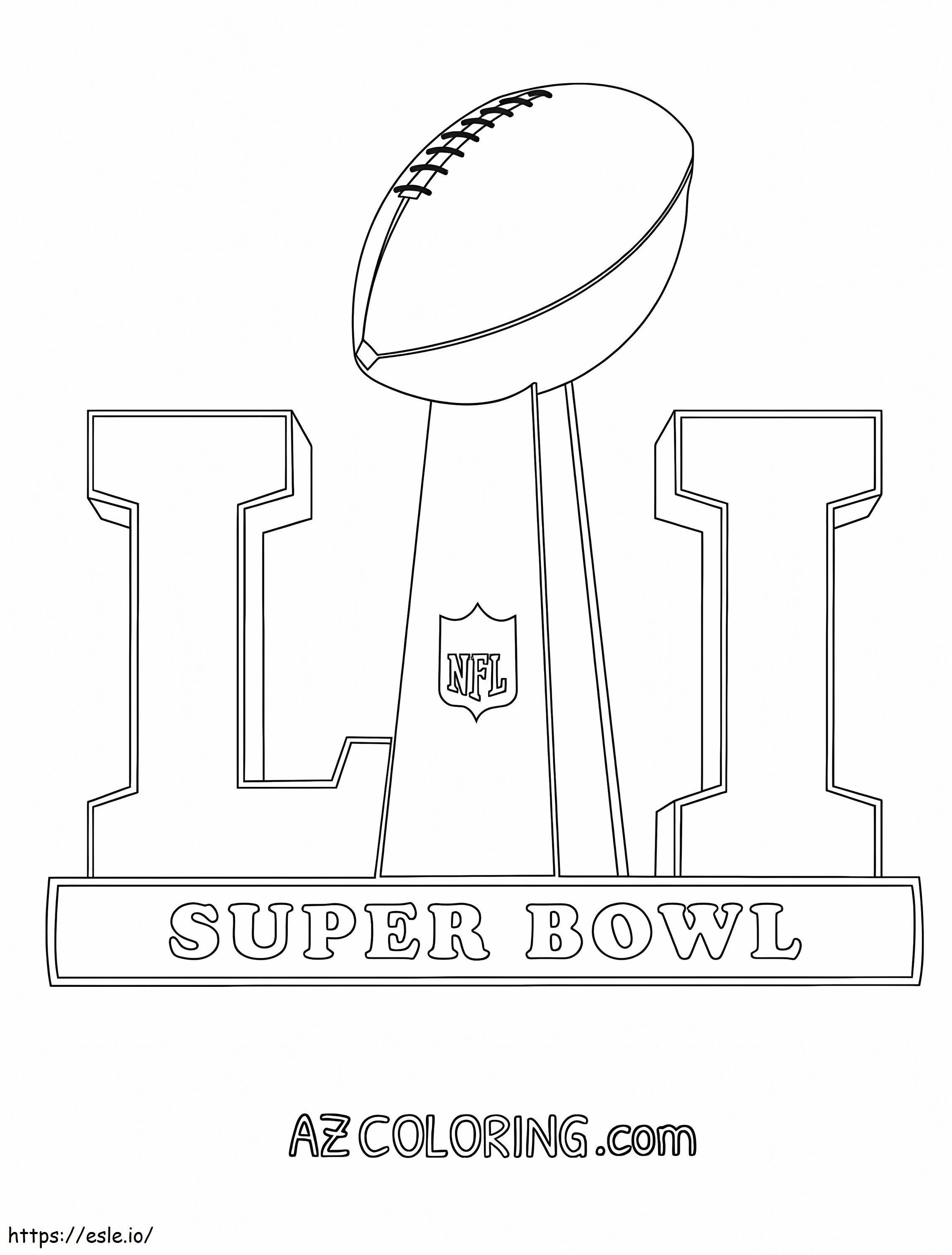 Super Bowl 2017 värityssivu värityskuva
