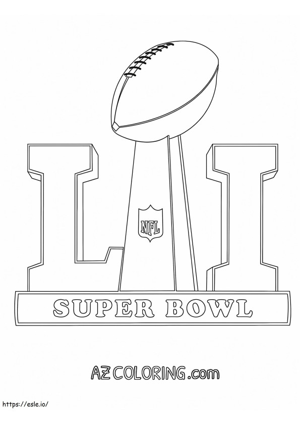 Página para colorir do Super Bowl 2017 para colorir