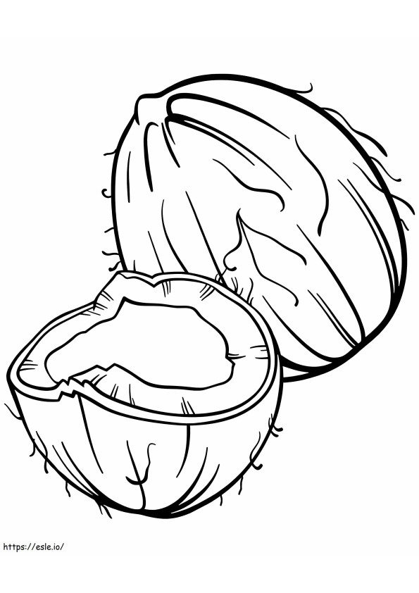 Coconut Drawing coloring page