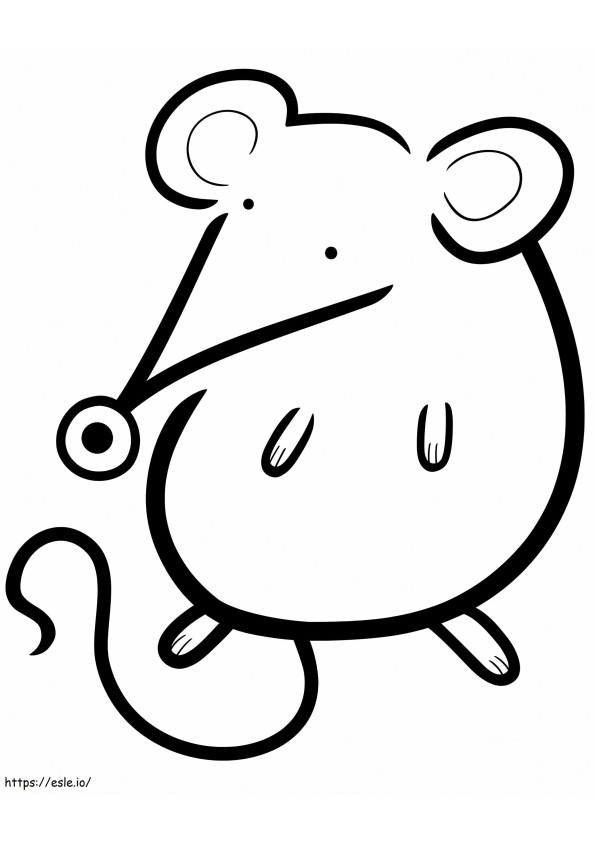 Caricatura de ratón lindo para colorear libro Vector 943082 para colorear