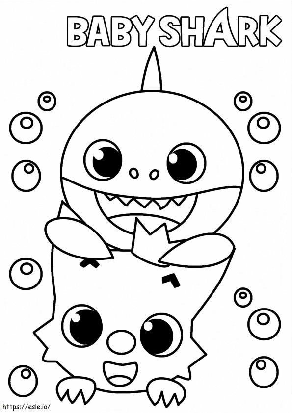 Baby Shark With Pinkfong coloring page
