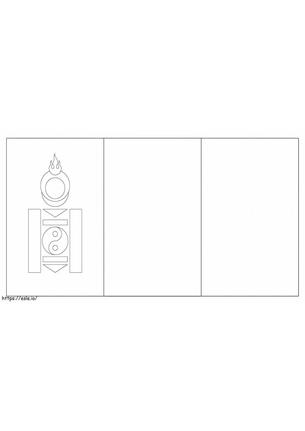 Mongolian Flag coloring page