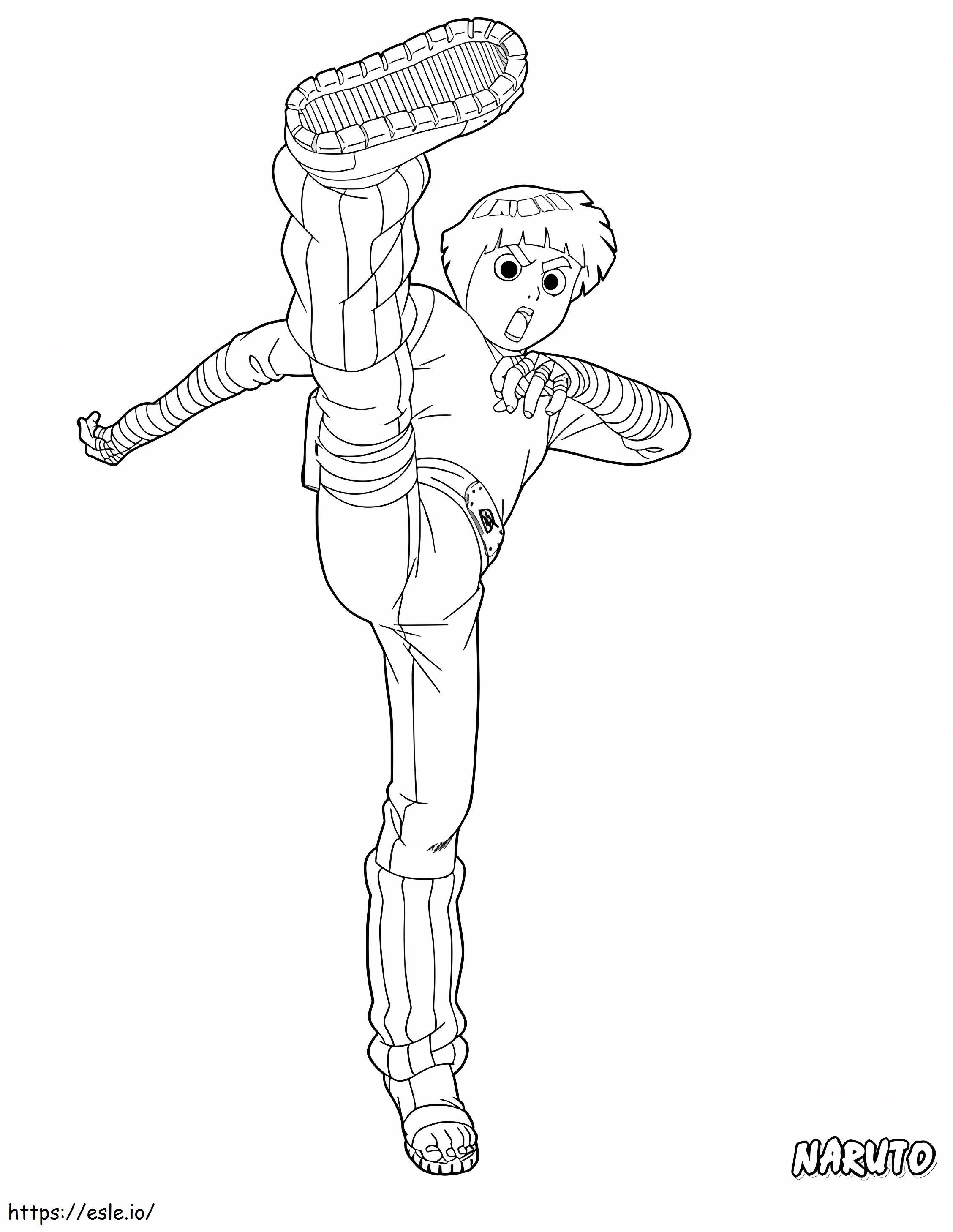 1561189160 Rock Lee A4 coloring page