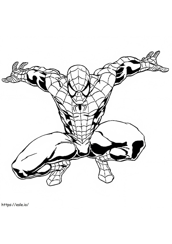 Coloriage Marvel Spiderman à imprimer dessin