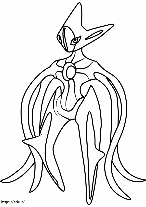 Deoxys Attack Form coloring page