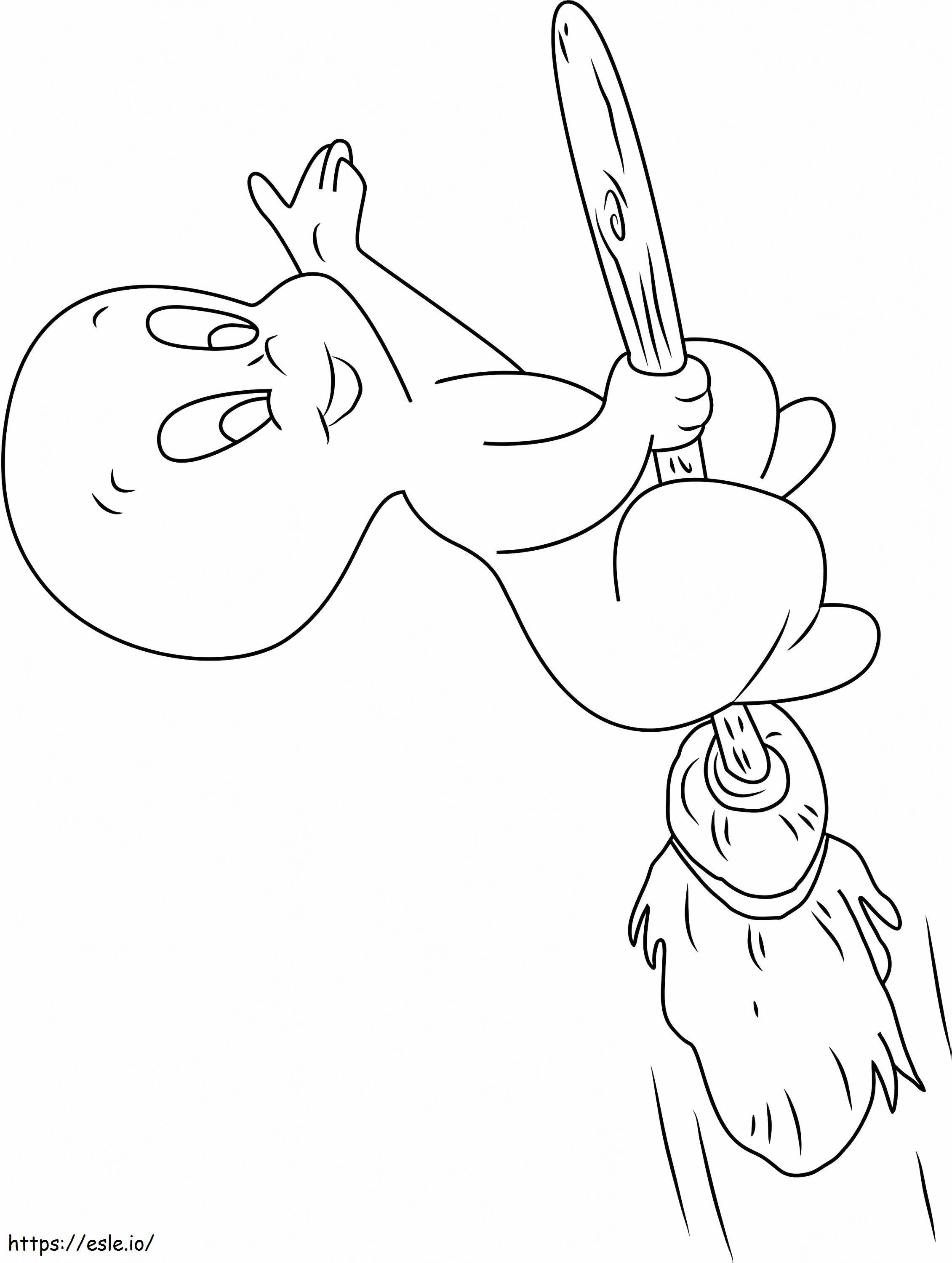 1531536978_Casper Flying On Broomstick A4 coloring page