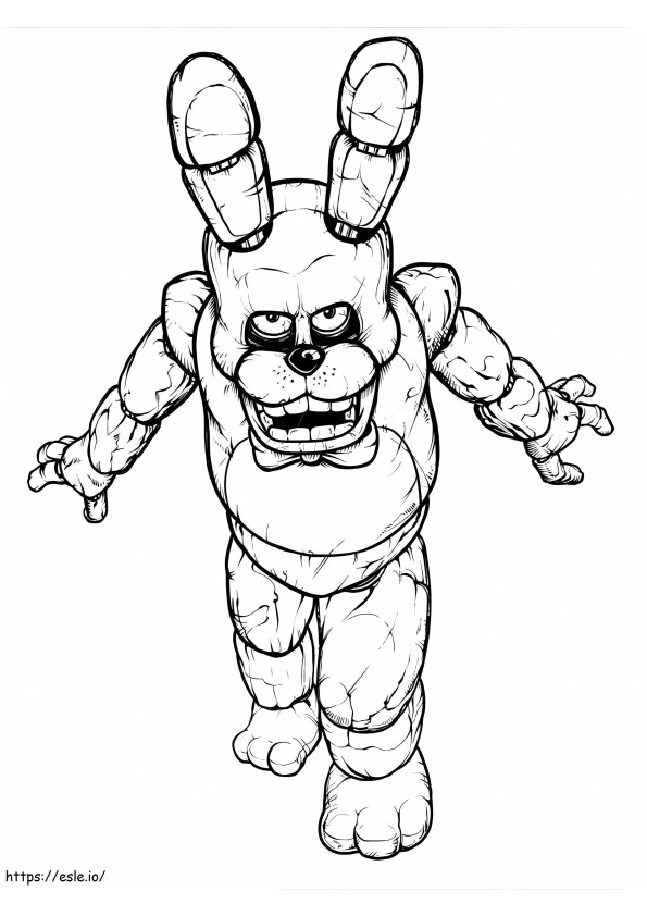 Angry Bonnie 5 Nights At Freddys coloring page